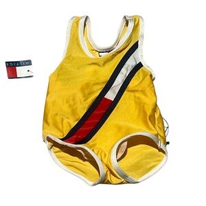 Vintage Tommy Hilfiger Baby Girl Yellow Swimsuit